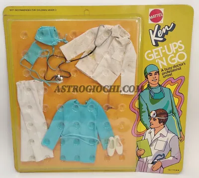 Buy Vintage 1973 Ken Get Ups 'n Go Outfit Dress 7705 Doctor Mattel Barbie Nrfb • 153.59£