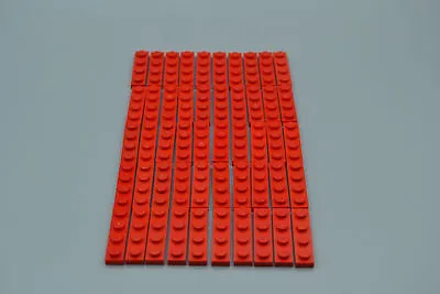 Buy LEGO 50 X Base-Plate 1x4 Red Basic Plate 3710 371021 • 3.07£