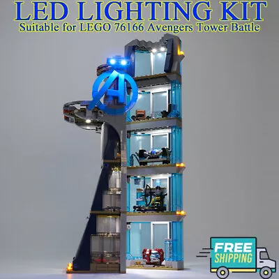 Buy LED Light Kit For Avengers Tower Battle - Compatible With LEGOs 76166 • 29.98£