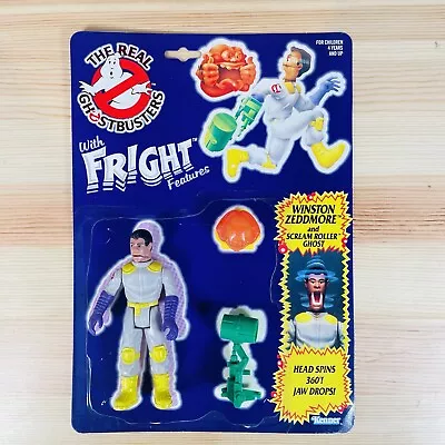 Buy Vintage Real Ghostbusters Fright Features Winston Figure Complete Card 1987 • 30£