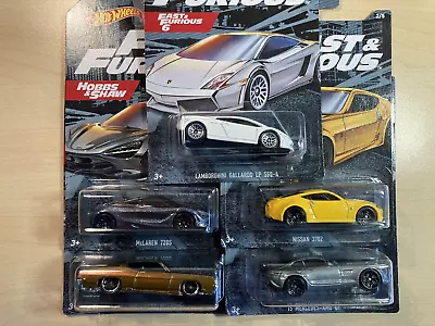 Buy Hot Wheels Job Lot Bundle New X 5 Fast And Furious Full Set 2019 Picture Cards • 35.50£