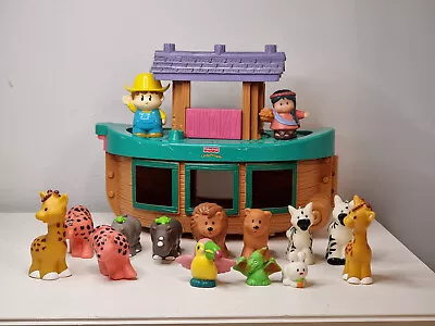 Buy Fisher Price Little People Noah's Ark Boat And Animals Set Lot Of Figures Bundle • 13.99£