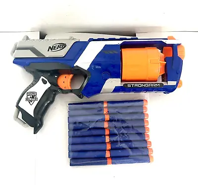 Buy NERF N-Strike Elite Strongarm Hand Gun Blaster Plus 18 Darts. Good Working Order • 9.99£
