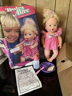Buy Vintage 1992 Kenner BABY ALIVE Doll 🔥No. 18600🔥COMPLETE New In Box🔥 • 170.09£
