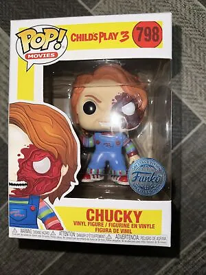 Buy Funko Pop! Chucky (Half Face) | Child's Play 3 No. 798 Spec Ed | FREE Protector • 29.99£