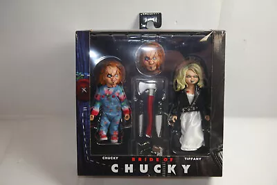 Buy NECA Chucky And His Bride Clothed Chucky & Tiffany Double Pack 14 CM Obe • 81.72£