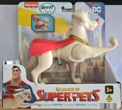 Buy DC Super-Pet League Barking Krypto Toy Figure With Sounds Fisher-Price Brand New • 4£