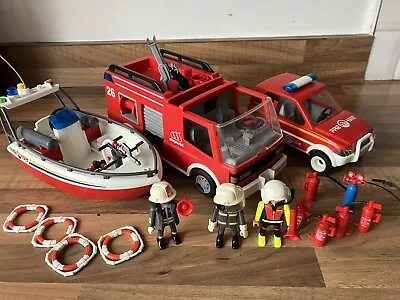 Buy Playmobil Fire Engine 4822 Fire Chief’s Car Engine 3880 Boat 4512 • 4.99£