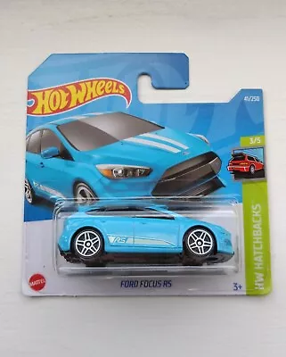 Buy 1/64 Hot Wheels Ford Focus RS Blue White Short Card Hatchback • 4.49£