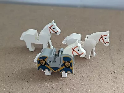 Buy LEGO Castle Knights 2490px4 Horse Barding Blue Gold Lions Head Plus 2. NB • 9.99£