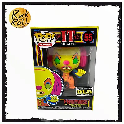 Buy IT - Pennywise #55 Black Light POP! Figure Funko Entertainment Earth Exclusive • 13.55£