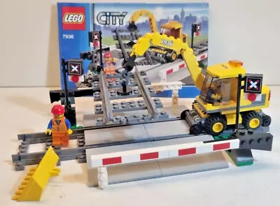 Buy LEGO Train Level Crossing 7936 Digger Crane 100% Complete & Instructions B12#4a • 49.95£