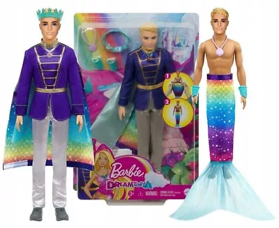 Buy Barbie Dreamtopia 2in1 Prince Mermaid Transformation GTF93 Mattel • 35.90£
