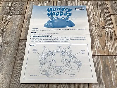 Buy Hungry Hippos 2006 Edition Replacement / Spare Instructions - Hasbro / MB Games • 2.99£