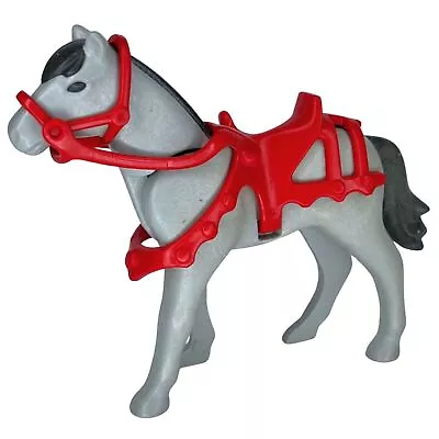 Buy Playmobil Light Gray Horse With Red Armor • 4.91£