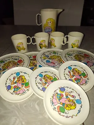 Buy Vintage Matel Barbie Chilton Tea Set Plates Cups Mugs Pitcher 1984 Vtg 80s Doll • 37.79£