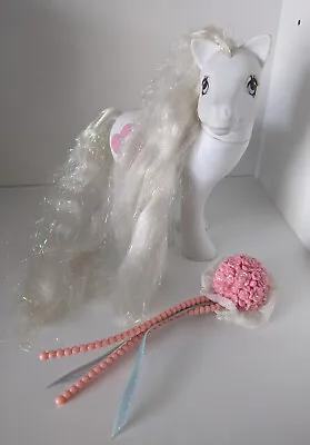 Buy G1 1992 My Little Pony BRIDAL BEAUTY With Bouquet Hair Clip Vintage • 20£