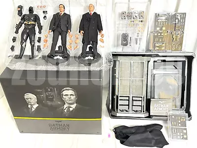 Buy Batman Dark Knight Bruce Wayne & Alfred Arsenal Deluxe Set Hot Toys MMS236 1/6 • 526.92£
