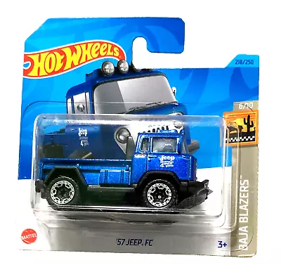 Buy Hot Wheels ''57 Jeep FC #218/250 - 2023 H W Baja Blazers 6/10 Short Card Blue • 1.95£