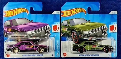 Buy HOT WHEELS NISSAN SKYLINE RS (KDR30) Pair Of Purple And Green Collectors Gift • 8.99£