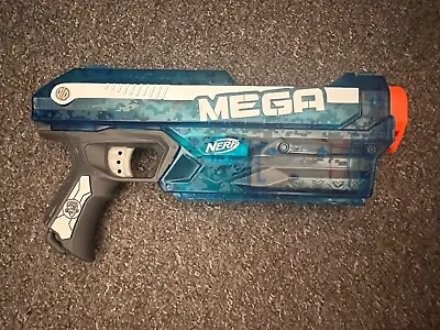Buy *RARE* NERF N-strike Elite MEGA Magnus Foam Dart Blaster + Darts Sonic Ice Blue • 39.99£