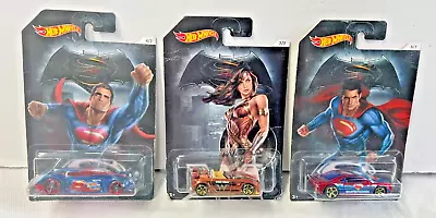 Buy Hot Wheels Superheroes (x3) Superman & Wonderwoman Sports Cars  - Brand New • 11.95£