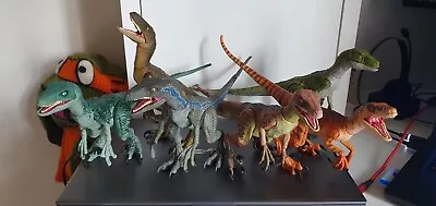 Buy Mattel Amber Collection Jurassic Park Velociraptors Dinosau Bundle 1:12 No Stand • 155£