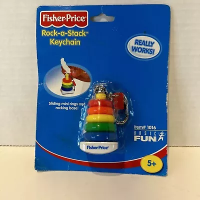 Buy Fisher Price Rock-a-stack Keychain **New**Sealed 2001 Basic Fun Mini Travel Game • 42.42£