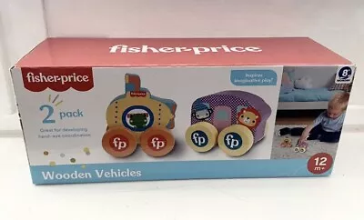 Buy Fisher Price Wooden Vehicles Pk Of 2 High Quality Great Imaginative Learn Play  • 4.99£