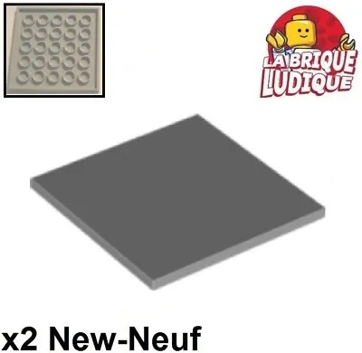 Buy LEGO 2x Tile Smoothplate 6x6 Groove Gray/Light Bluish Gray 10202 NEW • 2.48£