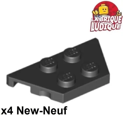Buy Lego - 4x Wing Wedge Flat 2x4 Black/Black 51739 New • 1.37£