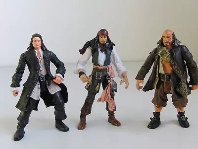 Buy Pirates Of The Caribbean Captain Jack Sparrow,Will Turner,Pintel 3.75  Figures • 14.99£
