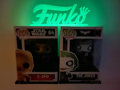 Buy Funko Pop Logo Display Sign Shelf Custom Colours Glow In Dark  • 5£