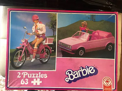 Buy Vintage / Retro 1984 Barbie Doll 63 Piece Jigsaw Puzzle Mattel Complete • 9.99£