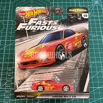 Buy Hot Wheels Premium 2020｜Fast And Furious Fast Tuners 1/5 Mazda RX-7 FD Red • 17.99£