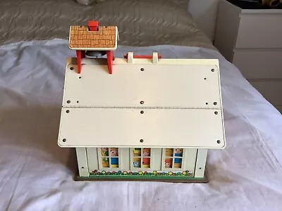 Buy Vintage Fisher Price Play Family School House & Letters, Numbers Figures 1970s • 12£