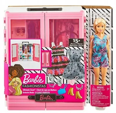 Buy Mattel Barbie Wardrobe For Clothes + Fashionistas Doll GBK12 • 77.11£