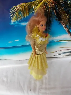Buy Barbie Doll, In Yellow Dress, Red Blonde Long Hair • 17.22£