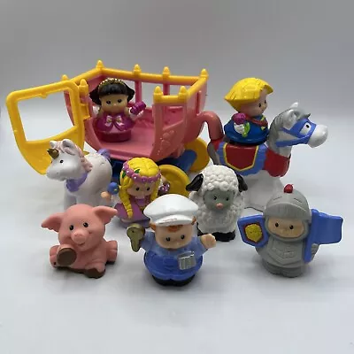 Buy Fisher Price Little People Mini Figures Bundle X 8 And Horse And Carraige 2003 • 19.99£