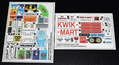 Buy Custom Sticker For 71016 Replacement Sticker Sheet The Kwik-E-Mart • 10.16£