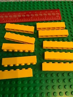 Buy LEGO Sale - 10 X YELLOW 1 X 6 Pin Long Building Bricks • 1.49£