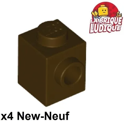 Buy LEGO 4x Brick Brick Modified 1x1 Stud 1 Side Dark Brown/dark Brown 87087 NEW • 2.05£