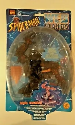 Buy Vintage Spiderman Web Splashers Aqua Carnage Figure Marvel Home By Toy Biz 1998 • 61.63£