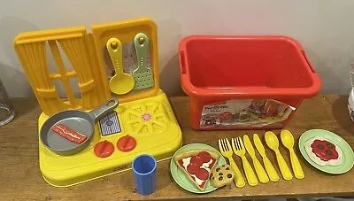 Buy Vintage Fisher-Price Kitchen Stove With Many Extra Pieces • 14.21£