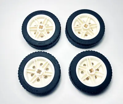 Buy LEGO Technic Wheels X4 White Large With Tyres 43.2 X 14 Solid 56904 FREE P&P NEW • 9.49£