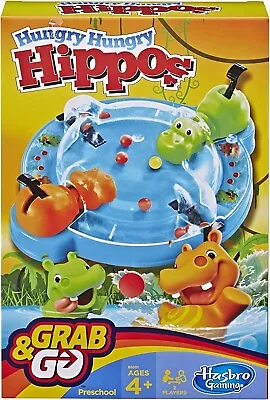 Buy Hasbro Hungry Hippos Grab & Go Board Game B10011020 Travel Games Kids Fun • 8.99£