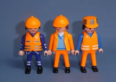 Buy Playmobil Refuge Workers / Bin Men / Construction Figures X 3 For City / House • 1.99£