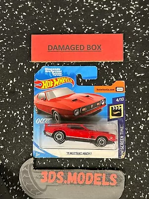 Buy DAMAGED CARD Hot Wheels 1:64 71 MUSTANG MACH 1 007 • 3£