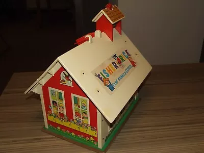 Buy Vintage Fisher Price School House #923 & 2 Trays Of Letter & Numbers Collectable • 24.99£
