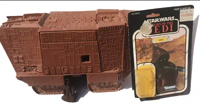 Buy Star Wars Sandcrawler With Lift & Jawa With Card Vintage Kenner Vehicle 1979 • 755.18£